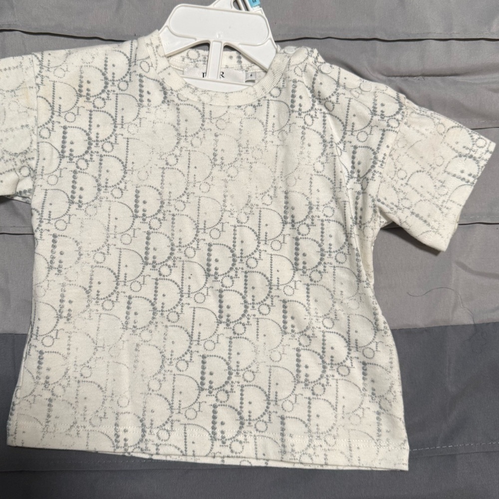 Kids' Designer Patterned Shirt - White